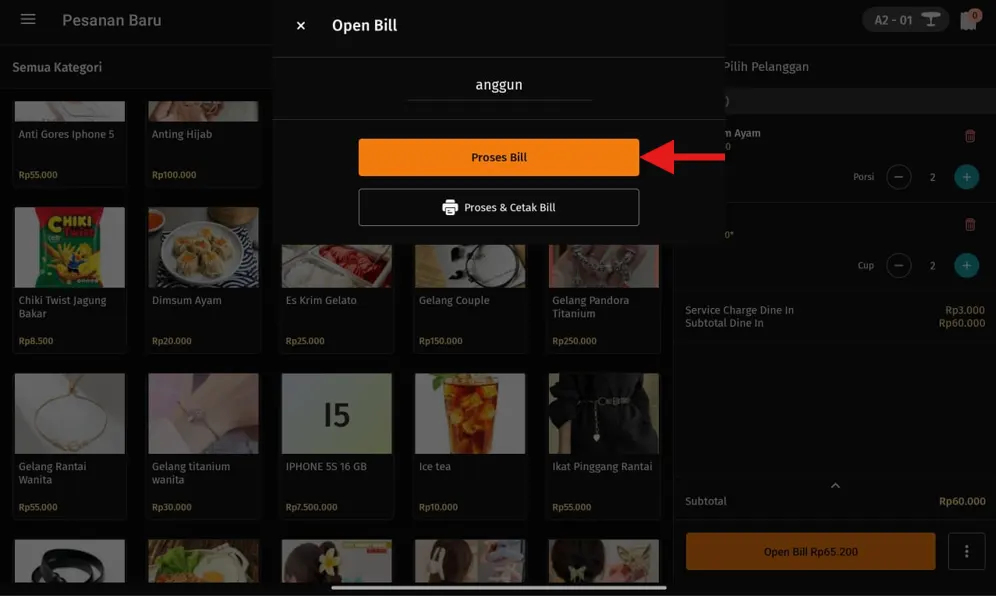 Cara cetak label pesanan baru